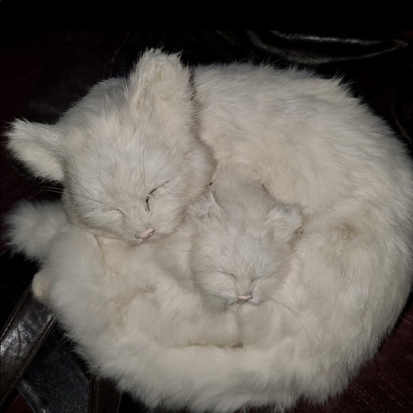 Other Real Rabbit Fur Mom Baby Cat Decor Poshmark